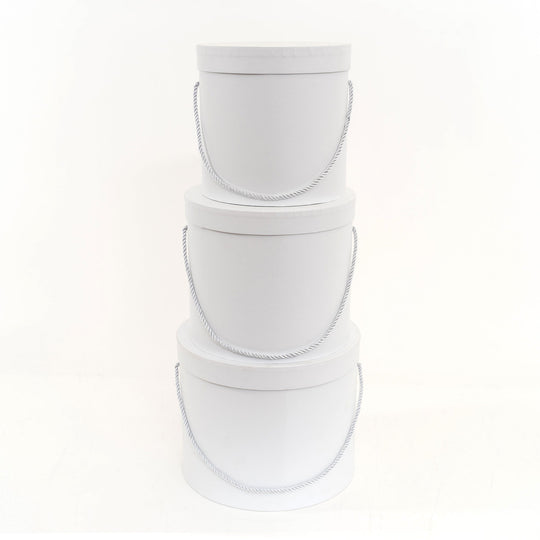 Nested Floral Boxes 3pc/set - White