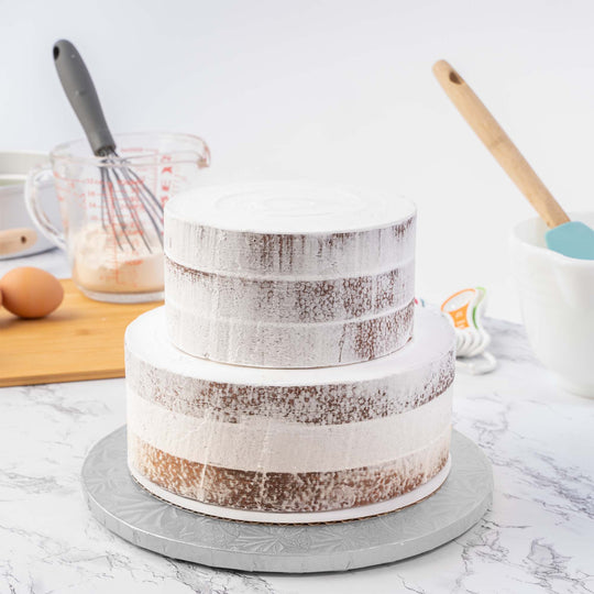 Filigree Round Cake Board 8" - Set of 5 Silver