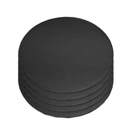 Filigree Round Cake Board 14" - Black set of 5