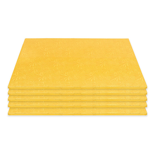 Filigree Cake Drum Half Sheet - Set of 5 - Gold