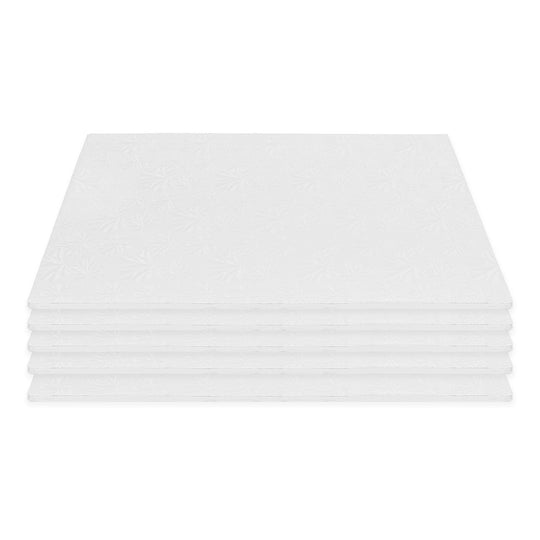 Filigree Cake Drum Half Sheet - Set of 5 - White