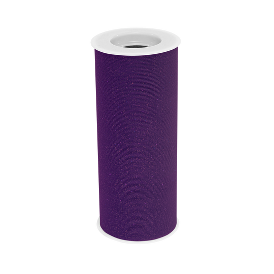 Glitter Fabric Tulle  6"W x 10 Yards- Purple