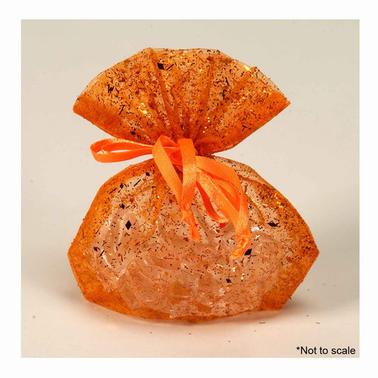 Glitter Organza Bags-Orange