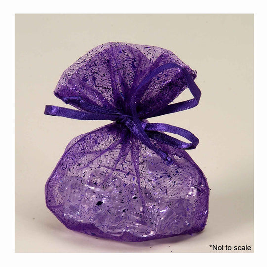Glitter Organza Bags-Purple