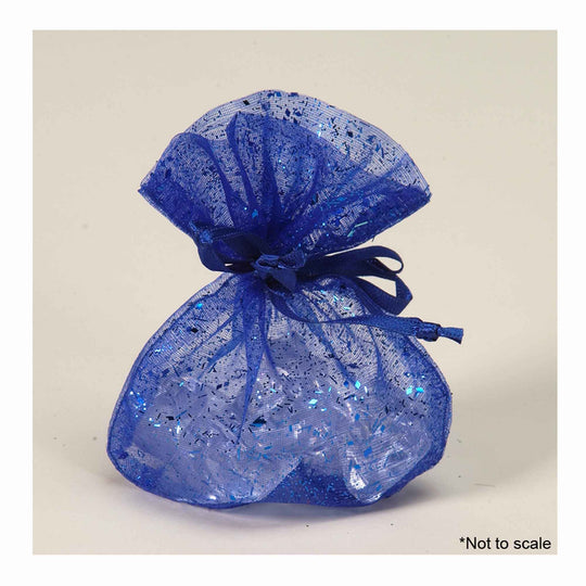Glitter Organza Bags-Royal Blue