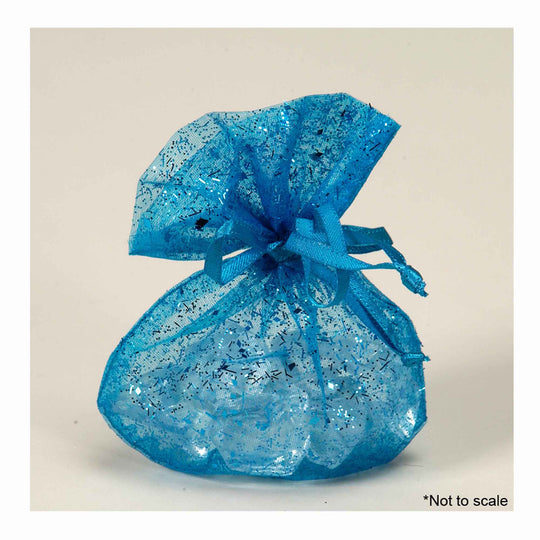 Glitter Organza Bags-Turquoise