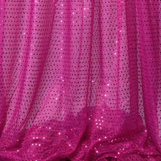 Spangle Knit Fabric Bolt Fuchsia