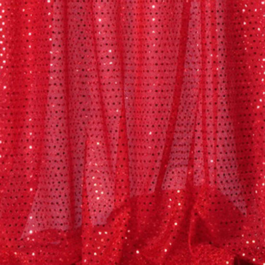 Spangle Knit Fabric Bolt Red
