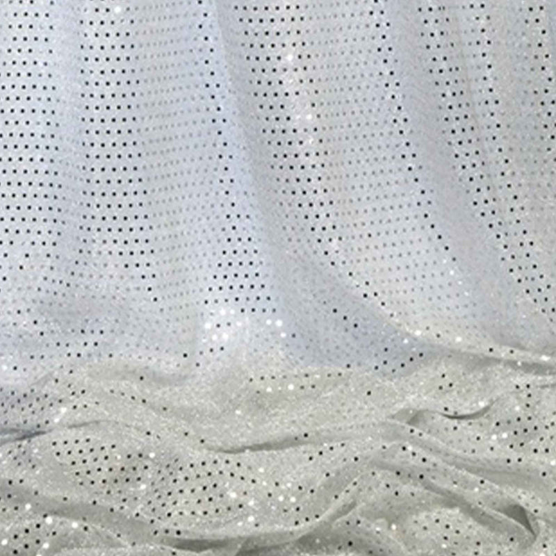 Spangle Knit Fabric Bolt - Silver