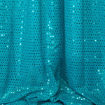 Spangle Knit Fabric Bolt - Turquoise