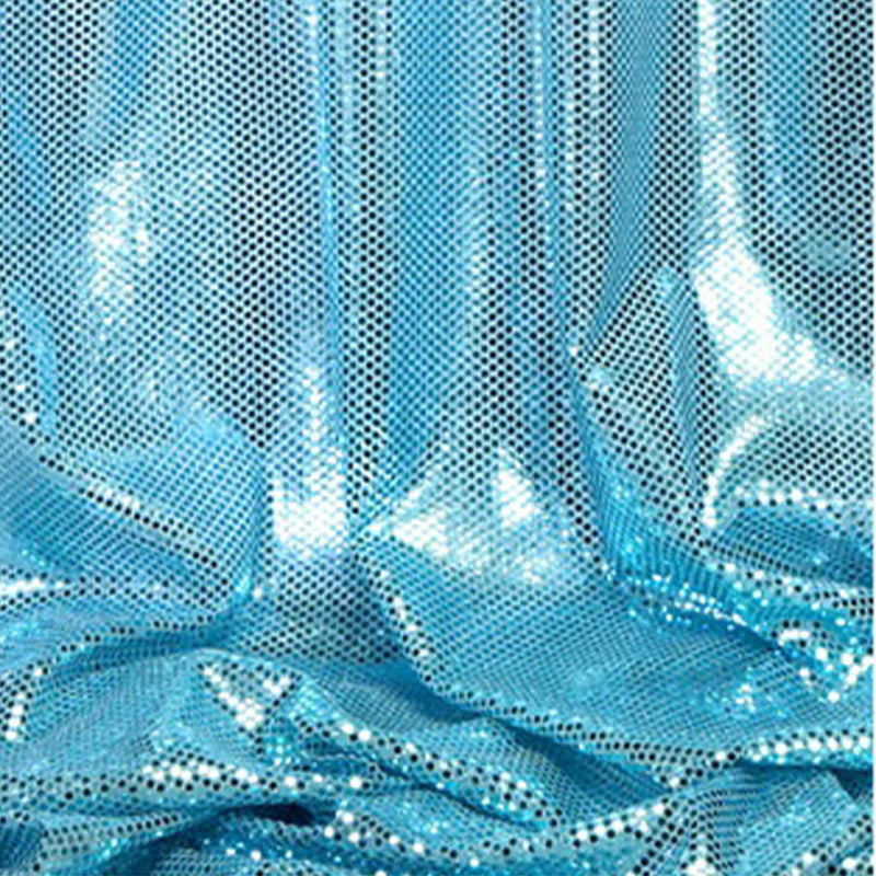 Sequin Dot Fabric Bolt - Blue