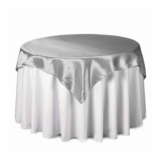 Satin Overlay - 60 inches - Silver