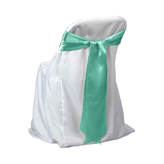 Satin Chair Bows - Aqua