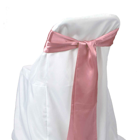 Satin Chair Bows - Blush