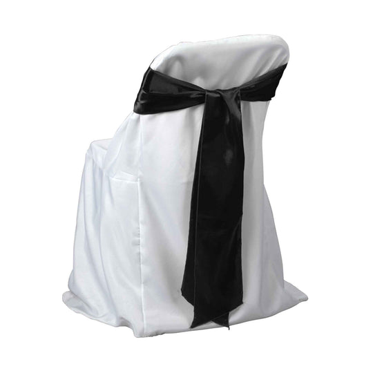 Satin Chair Bows - Black