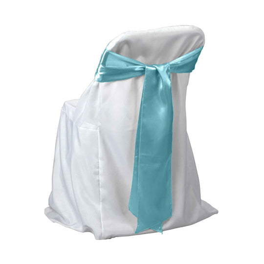 Satin Chair Bows - Blue