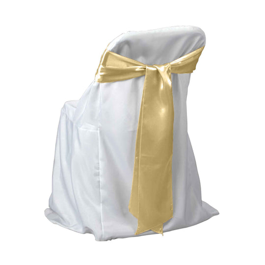 Satin Chair Bows - Gold