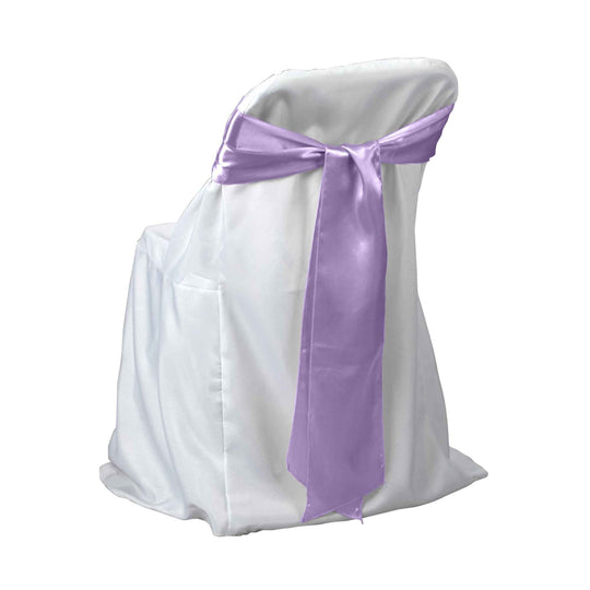 Satin Chair Bows - Lavender