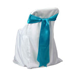 Satin Chair Bows - Turquoise