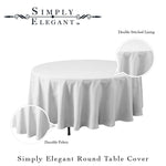 Round Polyester Table Cover - 120 Inch - Events and Crafts-Simply Elegant