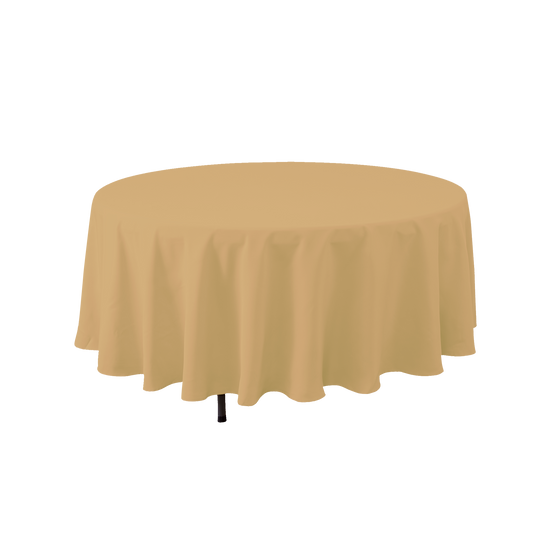 Round Polyester Table Cover - 108 Inch - Champagne