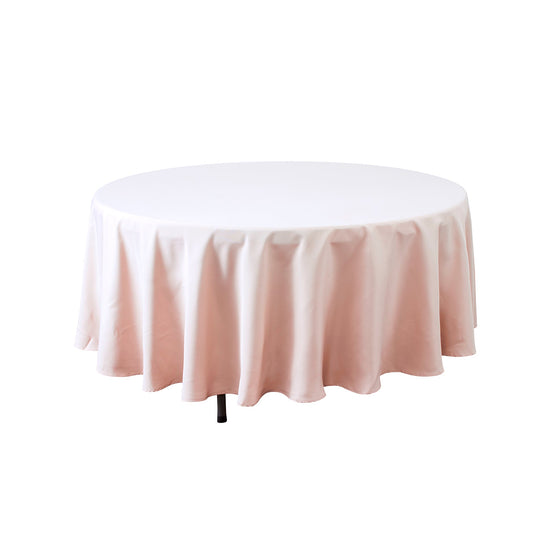 Round Polyester Table Cover - 120 Inch - Blush