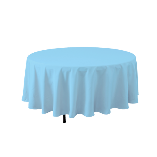 Round Polyester Table Cover - 120 Inch - Blue