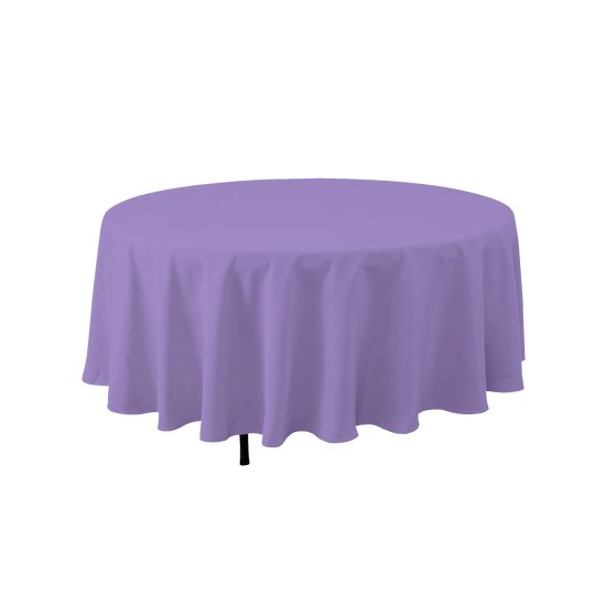 Round Polyester Table Cover - 120 Inch - Lavender
