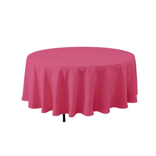 Round Polyester Table Cover - 120 Inch - Magenta