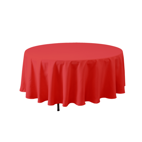 Round Polyester Table Cover - 120 Inch - Red