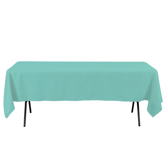 Rectangle Polyester Table Cover - 60 x 102 Inches - Aqua