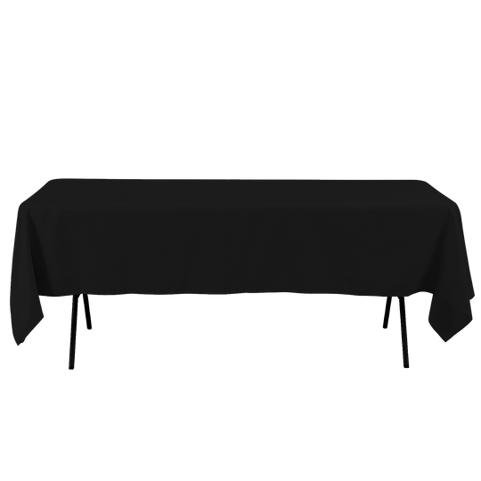 Rectangle Polyester Table Cover - 60 x 102 Inches - Black