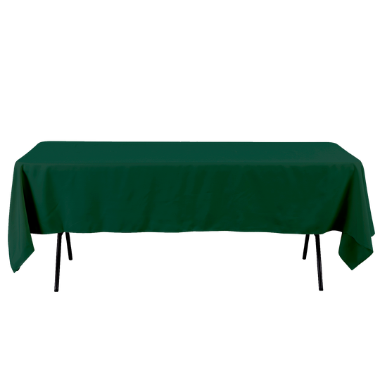 Rectangle Polyester Table Cover - 60 x 102 Inches - Forest Green