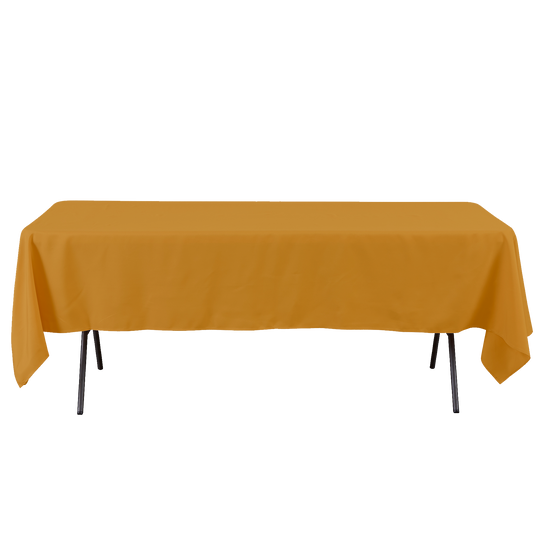 Rectangle Polyester Table Cover - 60 x 102 Inches - Gold