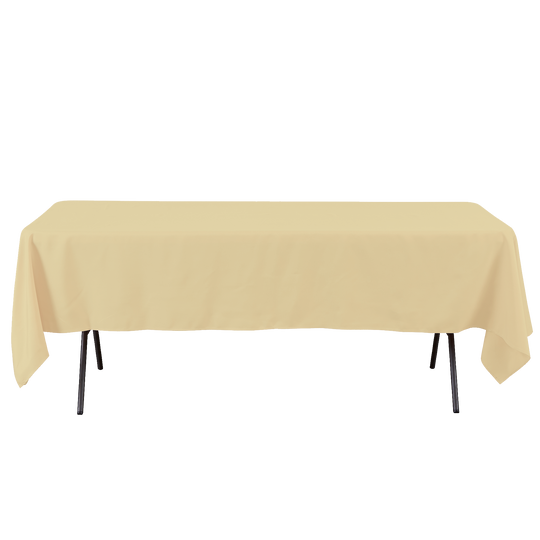 Rectangle Polyester Table Cover - 60 x 102 Inches - Ivory