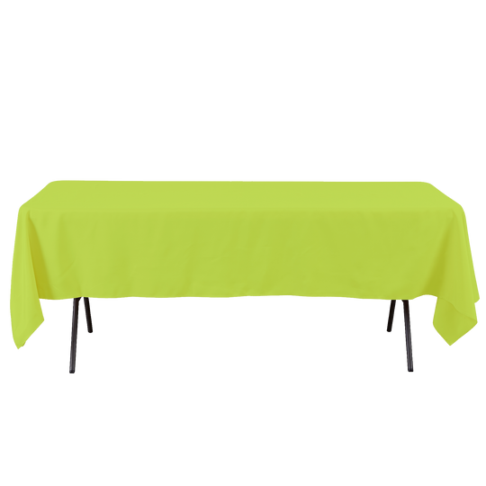 Rectangle Polyester Table Cover - 60 x 102 Inches - Lime Green