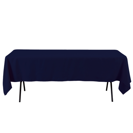 Rectangle Polyester Table Cover - 60 x 102 Inches - Navy Blue
