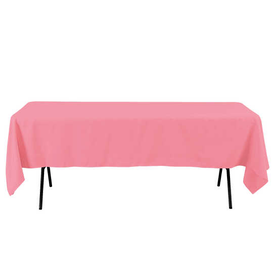 Rectangle Polyester Table Cover - 60 x 102 Inches - Pink