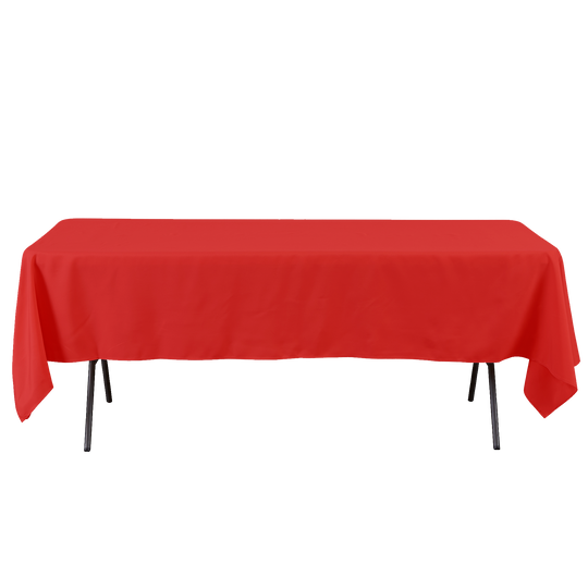Rectangle Polyester Table Cover - 60 x 102 Inches - Red