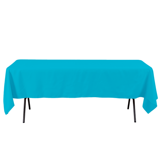 Rectangle Polyester Table Cover - 60 x 102 Inches - Modern Blue