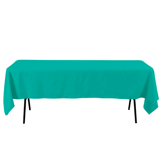 Rectangle Polyester Table Cover - 60 x 102 Inches - Turquoise