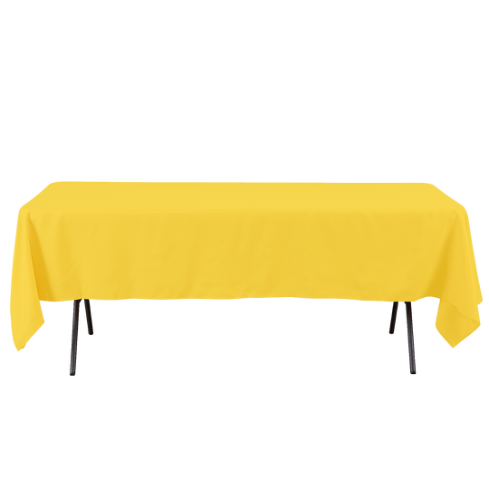 Rectangle Polyester Table Cover - 60 x 102 Inches - Yellow
