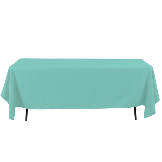 Rectangle Polyester Table Cover - 60 x 126 Inches - Aqua