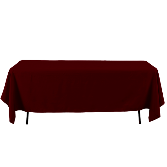 Rectangle Polyester Table Cover - 60 x 126 Inches - Burgundy