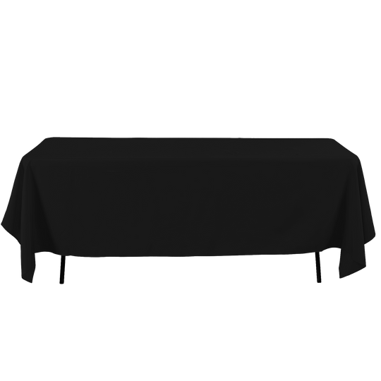 Rectangle Polyester Table Cover - 60 x 126 Inches - Black