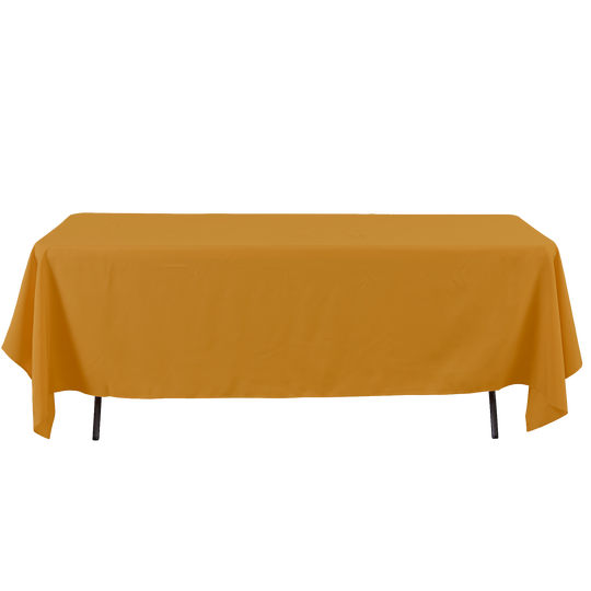 Rectangle Polyester Table Cover - 60 x 126 Inches - Gold