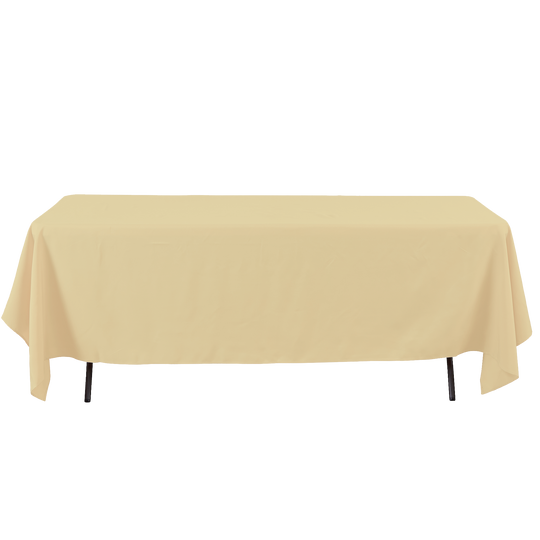 Rectangle Polyester Table Cover - 60 x 126 Inches - Ivory