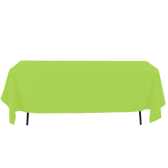 Rectangle Polyester Table Cover - 60 x 126 Inches - Lime Green