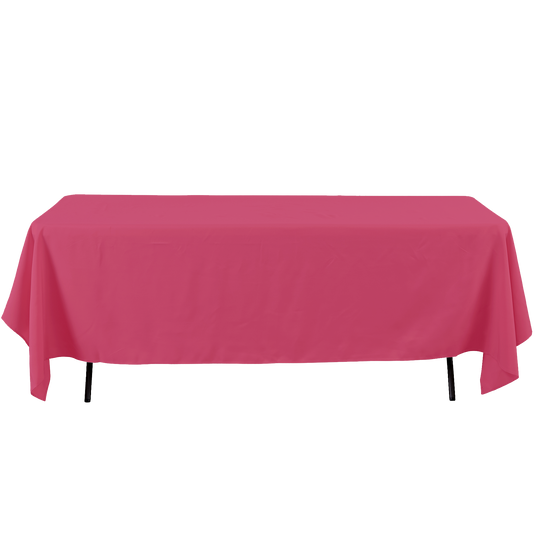 Rectangle Polyester Table Cover - 60 x 126 Inches - Magenta