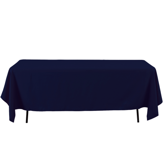 Rectangle Polyester Table Cover - 60 x 126 Inches - Navy Blue